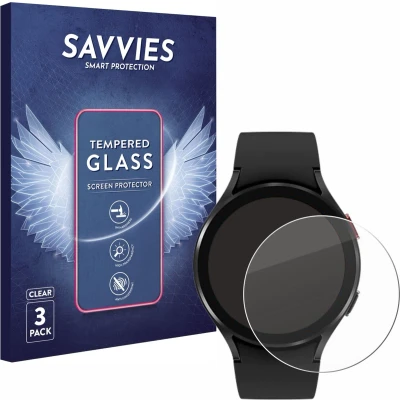 Afbeelding van Savvies Tempered Glass Screen Protector voor Samsung Galaxy Watch 4 (44mm) (3 Stuks) 9H Gehard Glas Scherm Beschermer