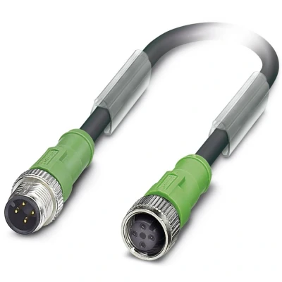 Afbeelding van Phoenix Contact 1509539 Sensor/actuator connector, geassembleerd M12 Aantal polen: 4 Stekker, recht, Bus, recht 0.50 m 1 stuk(s)