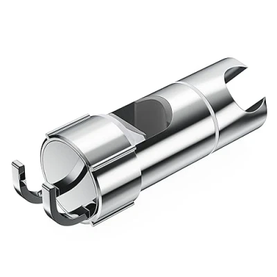 Afbeelding van Alyvisun Universele Douchekophouder met 2 Haken, Verstelbare Douchehouder Beugel 360 Rotatie voor 16 27 mm Douchestang, Verchroomde Handdouche Houder, Eenvoudige Installatie