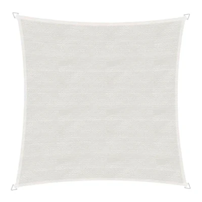 Afbeelding van Windhager luifel CAPRI wit vierkant gecoat HDPE weefsel 4 x m, 225 g/m² zonwering voor terras, balkon of zwembad incl. bevestigingskoord scheurvast, afwasbaar