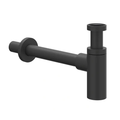 Afbeelding van IVY design wastafelsifon Mat Zwart PVD Tijdloze uitstraling