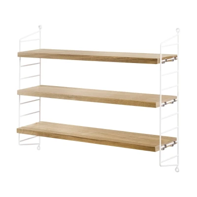 Afbeelding van String Pocket boekenplank eiken wit