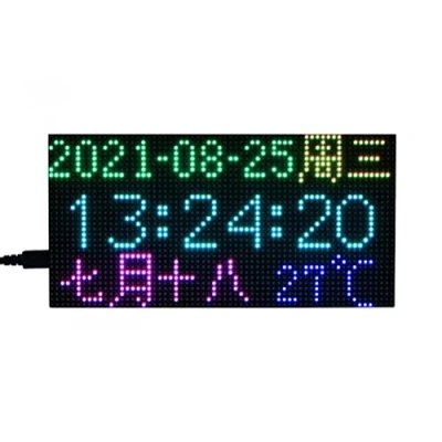 Afbeelding van Coolwell RGB Full Color LED Matrixpaneel voor Raspberry Pi en Ardui, 4mm Pitch, 64x32, Regelbare Helderheid, 2048 Individuele LEDs