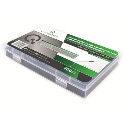 Afbeelding van Quadrios 201711P002 Metaalfilmweerstand assortiment Axiaal bedraad 0.25 W 1 % 400 stuk(s)