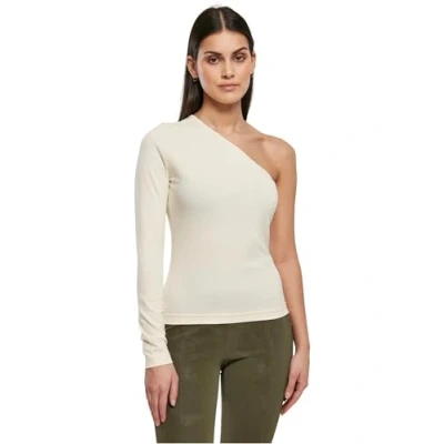 Afbeelding van Urban Classics Asymmetric T shirt met lange mouwen voor dames, witzand., 4XL