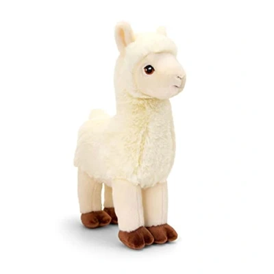 Afbeelding van Keel Toys KEELECO 100% gerecycled pluche dier milieuvriendelijk speelgoed voor kinderen Lama 25 cm SE1055