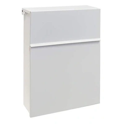 Afbeelding van ARREGUI Figure E6701 Brievenbus van Verzinkt Staal Formaat M (DIN A4 Post) Moderne Wandbrievenbus voor Buiten met Beschermklep Invoersleuf en Slot Wit