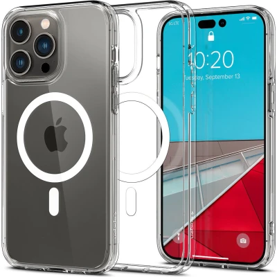 Afbeelding van Apple iPhone 14 Pro MagSafe Hoesje Kunststof Spigen Backcover/Hardcase Transparant Telefoonhoesje Shockproof/Valbescherming