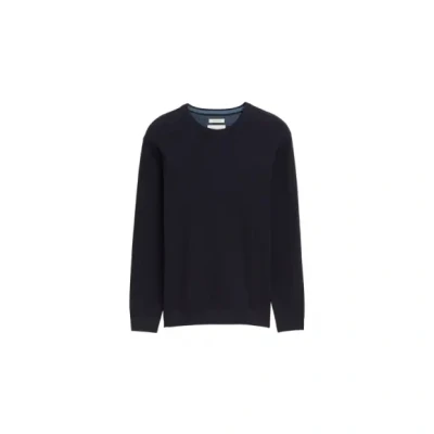 Afbeelding van Tom Tailor Heren trui STRUCTURED CREWNECK KNIT regular fit Blauw S Ronde Hals Volwassenen