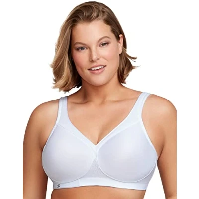 Afbeelding van Glamorise 1006 MagicLift Sportbeha voor dames, grote maten, betere houding, zonder beugel, naadloos, Wit, 100E