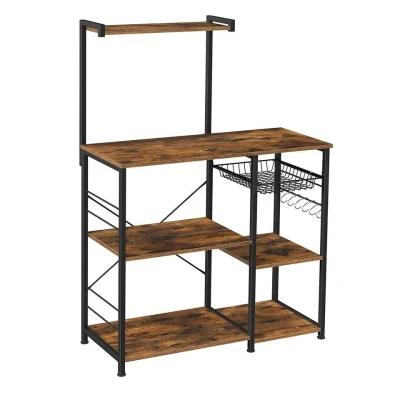 Afbeelding van Parya Home Keukenkast Keukenrek Industrieel Hout Bruin
