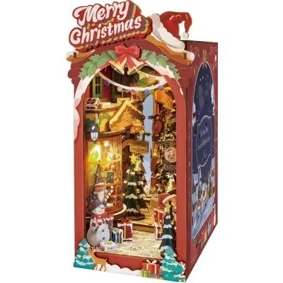 Afbeelding van Robotime Book Nook Christmas Street TGC06 Knutselen Bouwpakket Hobby Kerst Creatief Miniatuur