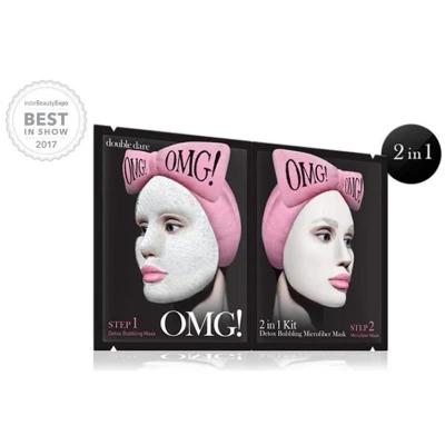 Afbeelding van Double Dare Masker OMG! Spa 2in1 Kit Detox Bubbling Microfiber