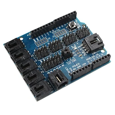 Afbeelding van HALJIA Sensor Shield V4 Digitale Analoge Module Servo Motor Interface Compatibel met Arduino UNO MEGA Duemilanove