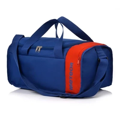 Afbeelding van Sporttas Gym Holdall Mannen Vrouwen Duffel Schouder Fitness Tas Zwembad Reizen Vakantie Riem Cabine Bagage Weekender Overnacht Camping Klein 20L Groot 40L (Blauw/Framboos, 40 L)