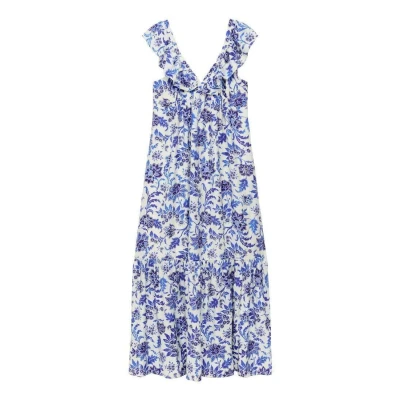 Afbeelding van Mango Maxijurk, Dames, Maat: XS, Dark blue