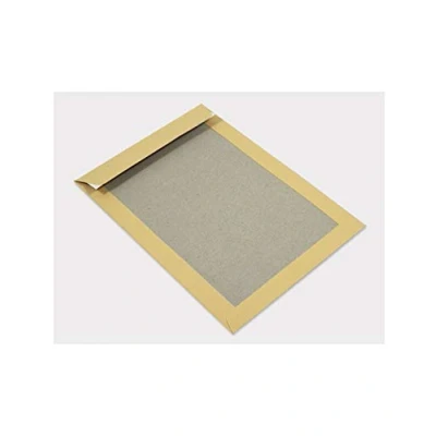 Afbeelding van Netuno 100 C4 enveloppen bruin 229x324mm groot 400g met grijze kartonnen rug voor het verzenden van documenten foto certificaten