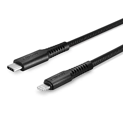 Afbeelding van LINDY 31288 [MFi gecertificeerd] 3 m robuuste USB type C naar Lightning kabel