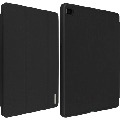 Afbeelding van Samsung Galaxy Tab S6 Lite Hoes: Dux Ducis Domo Bookcase Zwart Kunstleder Tablet Hoezen
