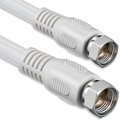 Afbeelding van SAT antennekabel 7,5 meter 2x afgeschermde F connector &gt; (volledig afgeschermd) wit FF 85db