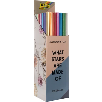 Afbeelding van Knutselfolie Folia 50x78cm 50 rollen assorti
