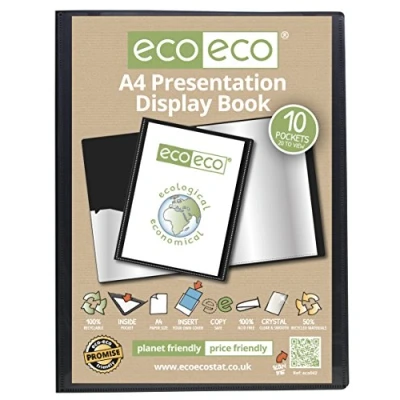 Afbeelding van eco A4 50% gerecycleerd 10 Pocket Presentatie Display Book, eco042