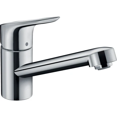 Afbeelding van Hansgrohe Focus 1 gats keukenkraan 100 m. 360 draaibare uitloop chroom