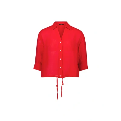 Afbeelding van zero MIT Knitteroptik Overhemdblouse, Dames, Maat: 34, Formula one