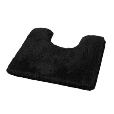 Afbeelding van Toiletmat antislip Zwart 50x50 cm wc mat Douchemat Badmat Badkamer Vloermat set