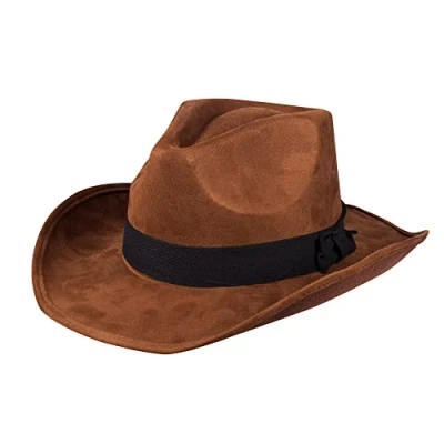 Afbeelding van Boland 04089 volwassen hoed Adventure, bruin, cowboy, western, ranger, hoofdbedekking, carnaval, themafeest