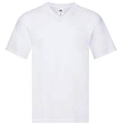 Afbeelding van Fruit Of The Loom Heren Originele V hals T shirt (Wit)