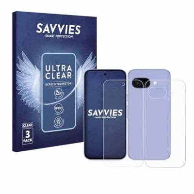 Afbeelding van Savvies Screenprotector voor Google Pixel 9a (Voor+Achter) Folie Beschermfolie transparant (6 Stuks)