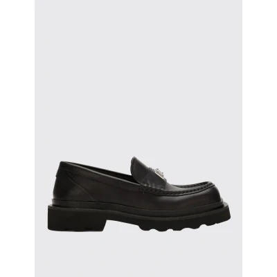 Afbeelding van Platform Leather Loafers Casual Style Wo Black