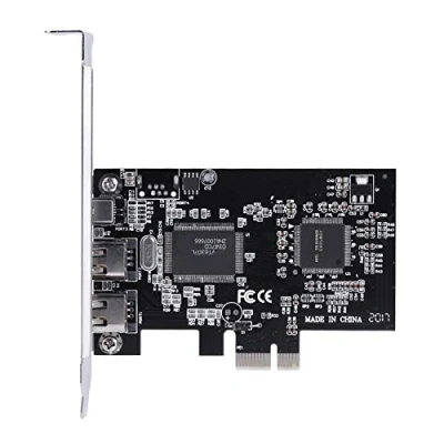 Afbeelding van PCIe Firewire kaart voor Windows 10, IEEE 1394 PCI Express adaptercontroller 4 poorten (3 x 6 pins en 1 pins), 1394a E 800 adapter 7/8/ OS met kabel