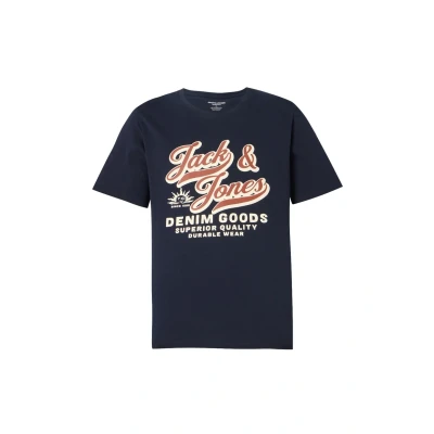 Afbeelding van Jack &amp; Jones Jjelogo TEE O NECK Tshirt print, Heren, Maat: Small, Sky captain