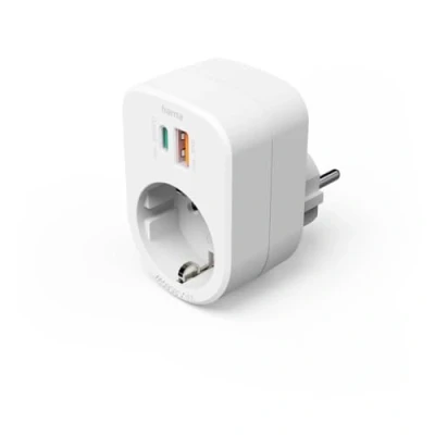 Afbeelding van Hama Meervoudige stekker 3 delig voor stopcontact, 1 USB C PD, A, geaard contact, 30 W