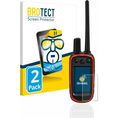 Afbeelding van BROTECT Screenprotector voor Garmin Alpha 100 Folie Beschermfolie transparant (2 Stuks)