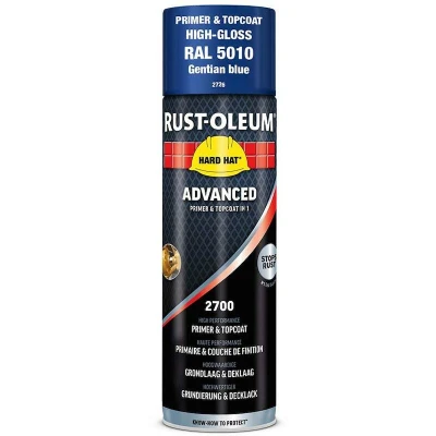 Afbeelding van rust oleum hard hat advanced grondlaag &amp; deklaag hoogglans ral 5010 500 ml