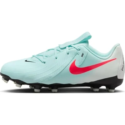 Afbeelding van Nike Performance JR Phantom GX II Academy FG/MG Unisex Voetbalschoenen met kunststof noppen voor kinderen, Maat: 33.5, Mint/atomic red/off noir