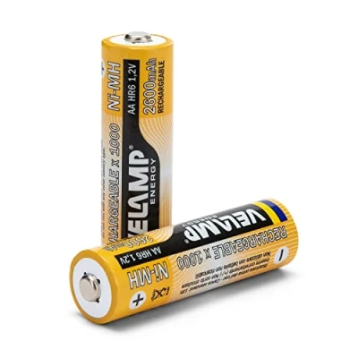 Afbeelding van Velamp HR6/2BP Oplaadbare Mignon batterijen, 2600 mAh, 2 stuks, oranje