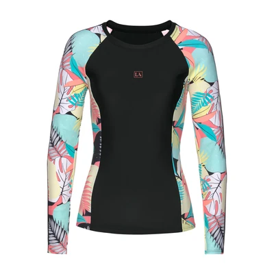 Afbeelding van Lascana Rashguard Bikinitop multicoloured, Dames, Maat: 42, Multi coloured