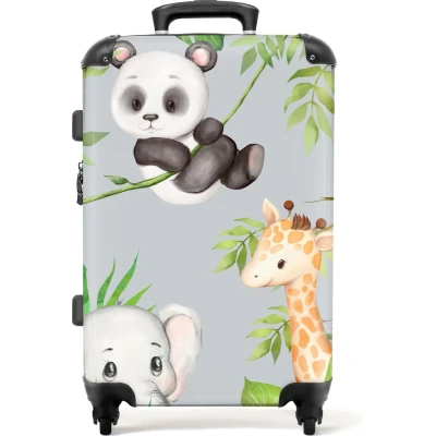 Afbeelding van NoBoringSuitcases.com® Kinderkoffer trolley jungle Kindertrolley 20 kg bagage