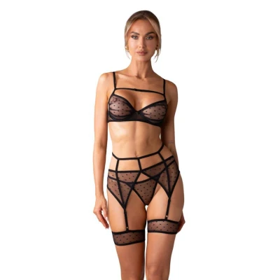 Afbeelding van Obsessive Nuites 3 Pcs Set Black S/M