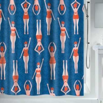 Afbeelding van Spirella Antischimmel douchegordijn &quot;Baigneus&quot;, antibacterieel, wasbaar, waterdicht, polyester, 120 x 200 cm