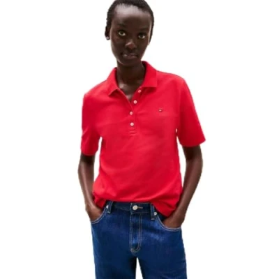 Afbeelding van Tommy Hilfiger 1985 REG Poloshirt, Dames, Maat: Large, Primary red