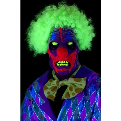 Afbeelding van Smiffys UV Black Light Clown Masker Multicolours