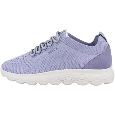 Afbeelding van Geox Sneakers laag, Dames, Maat: 41, Lilac Leer en textiel