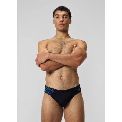 Afbeelding van Speedo MENS TECH Panel Brief Zwemslips, Heren, Maat: 5, Black/curious blue