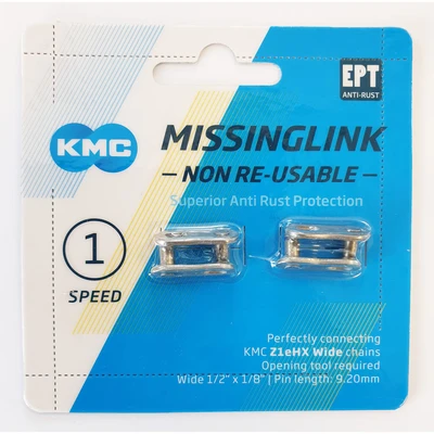 Afbeelding van KMC Schakel WideKMC MissingLink Z1eHX NR EPT Fietskettingslot, 2m, zwart