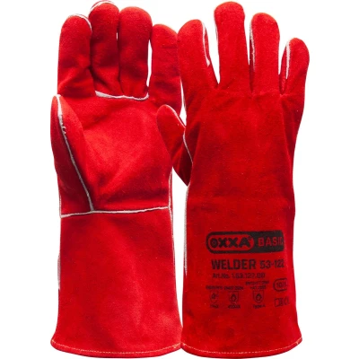 Afbeelding van Lashandschoen Splitleer Maat 10 XL Rood